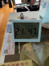 得力(deli)室内温湿度表 LCD\电子温湿度计老人六一儿童节生日礼物带闹钟功能 婴儿房室内温湿度表 办公用品 蓝色LE501-TQ 实拍图
