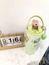 Vanow大容量陶瓷內膽保溫杯女2025新款高顏值便攜隨行吸管水杯子 春意綠【陶瓷覆層】 800ml 曬單實(shí)拍圖