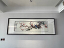 云儒唐樊客廳沙發(fā)背景墻掛畫(huà)新中式裝飾畫(huà)花鳥(niǎo)精品純手工蘇繡實(shí)木邊框墻畫(huà) 顏柏龍花鳥(niǎo) 65*185cm 曬單實(shí)拍圖