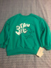 MARC&JANIE馬克珍妮兒童春裝新款 男童卡通恐龍涂鴉寬松衛衣231201 碧綠 130 曬單實(shí)拍圖
