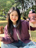 CTOX秋冬新款紫色夾克外套女秋冬美式復古寬松休閑撞色翻領(lǐng)棒球服上衣 紫色 L 100-120斤 曬單實(shí)拍圖