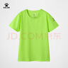 卡爾美（KELME）兒童T恤圓領(lǐng)運動(dòng)純色短袖寬松休閑上衣青訓足球訓練服 熒光黃 130 曬單實(shí)拍圖