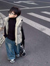 G.DUCKKIDS男童馬甲秋冬裝2024新款兒童馬夾棉背心外穿男寶寶加厚棉坎肩 黑色 110cm 曬單實(shí)拍圖