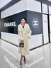 拉夏貝爾（La Chapelle）毛呢大衣女中長(cháng)款2025秋冬季新款輕奢設計感雙面呢子羊毛外套女 粉色 S 曬單實(shí)拍圖