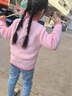 史努比兒童毛衣男女童冬裝加絨加厚圓領(lǐng)套頭針織打底衫中大童保暖線(xiàn)衣 粉色不加絨 150 (建議身高140左右) 曬單實(shí)拍圖