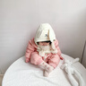 幼歌（YOUGE） 嬰幼兒百搭圍巾冬季俏皮萌趣毛球寶寶針織毛線(xiàn)圍脖 米杏 均碼 曬單實(shí)拍圖