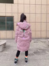 G.DUCKKIDS小黃鴨冬季新款兒童羽絨服女童中長(cháng)款中大童亮面免洗洋氣童裝上衣 粉色 140 cm 曬單實(shí)拍圖