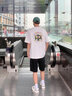 GLM敖瑞鵬代言ins潮牌T恤短袖男純棉港風(fēng)復古青少年男裝寬松半袖體恤 純棉【白 數字魔方】 3XL 曬單實(shí)拍圖