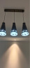 欧普照明（OPPLE）LED吊灯餐厅灯具三头吸顶餐吊灯饰 现代简约创意吧台 繁星黑 另购E27光源 实拍图