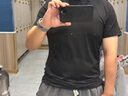 GEKM肌肉健身兄弟夏季新款運動短袖男彈力速干健身顯肌肉百搭純色T恤 黑色 XL【建議140-155斤】 曬單實拍圖