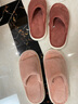 果洛菲（GUOLUOFEI）日式木地板開(kāi)口棉拖鞋女春秋軟底男家用四季情侶拖鞋 粉色 36-37 曬單實(shí)拍圖