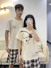 點嬈情侶睡衣夏季純棉卡通短袖睡衣情侶裝一男一女睡裙家居服兩件套裝 H2 8832 M 女+L男 曬單實拍圖