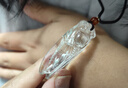 ‘落魄谷中寒風(fēng)吹，春秋蟬鳴少年歸’仿水晶蟬吊墜大愛(ài)仙尊生日禮 白水晶知了（高檔繩款） 曬單實(shí)拍圖