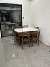 韻存宋式美學(xué)實木餐桌小戶型餐廳家用巖板圓餐桌多功能折疊伸縮餐桌 （啞光巖板面）單餐桌 1.35m （北美白蠟?zāi)?折疊功能） 曬單實拍圖