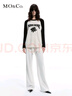 MO&Co.春秋美式復古寬松毛衣紅色摩安珂 米白色 M 165 曬單實拍圖