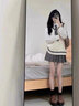 鹿依檸連衣裙女秋冬2024新款女裝韓系減齡?；▽W(xué)姐學(xué)院風(fēng)jk制服套裝裙子 馬甲+襯衫+百褶短裙 M 曬單實(shí)拍圖