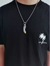 IDEAGEMER925銀羽毛項鏈男士個(gè)性復古印第安小眾設計感痞帥男生穿搭配飾潮 【款式1】羽毛吊墜+鈦鋼鏈55CM 曬單實(shí)拍圖