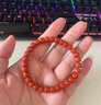 綠儂珠寶 九口料南紅直切桶珠手串滿(mǎn)色滿(mǎn)肉單圈手鏈男女款生日禮物 【包漿料】直徑約11mm單圈/證書(shū) 曬單實(shí)拍圖