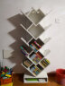 爱沐歌 简易书架落地创意心形置物架小书架树形桌上绘本架 5心-白色 实拍图