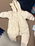 有彩嬰兒棉服秋冬款連體衣冬裝外套寶寶衣服夾棉冬天棉衣外出服抱衣 象牙白 73cm 建議3-6個月 曬單實拍圖