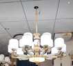 燈尉仕全銅客廳吊燈新中式燈具套餐輕奢大氣餐廳燈復(fù)式樓別墅中國風(fēng)燈飾 全銅6頭-配全光譜三色光源 曬單實(shí)拍圖