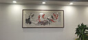 弘舍新中式客廳裝飾畫(huà)手繪九魚(yú)圖掛畫(huà)沙發(fā)背景墻壁畫(huà)國畫(huà)餐廳花鳥(niǎo)畫(huà) 典雅紅褐   《九如九魚(yú)圖》 魯班尺吉數尺寸 寬210*高90cm 曬單實(shí)拍圖