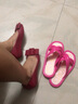 Vis Amoris英國允莫蘇果凍鞋一字拖女鞋涼鞋涼拖拖鞋親子鞋春夏 芭比粉 39 曬單實(shí)拍圖
