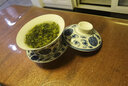 九樓閣 景德鎮(zhèn)白瓷大號(hào)花茶蓋碗茶杯三才碗馬蹄八寶茶敬茶蓋碗 五福臨門 220ml左右 曬單實(shí)拍圖
