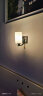 金幻 LED卧室床头灯具现代过道走廊楼梯墙壁灯美式简约黑色带开关12W 实拍图