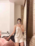 溫影（W.YING）睡衣女冰絲感吊帶睡裙薄款綢家居服性感火辣裙子春夏季 白色 (圓領(lǐng)-吊帶) XL 116-130斤 曬單實(shí)拍圖