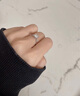 VIGG莫桑石一克拉鉆銀戒指情侶求婚結(jié)婚七夕情人節(jié)禮物送女朋友老婆 1克拉莫桑鉆戒（十倉配送） 曬單實拍圖
