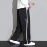 顶峰保罗（Dingfengbaoluo）裤子男士垂感直筒休闲长裤宽松春夏季阔腿运动2356黑色XL 晒单实拍图