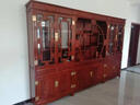 蒙地亞紅木家具非洲花梨（學(xué)名：刺猬紫檀）組合書(shū)柜 書(shū)架 博古架多寶閣玻璃柜 展廳展示柜文件柜 三組合博古架（書(shū)柜+博古架） 曬單實(shí)拍圖