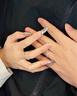中國黃金（CHINA GOLD）鉑金情侶戒指一對求結(jié)婚白金對戒七夕情人節(jié)禮物送女友老婆生日 鉑金冰川情侶戒指-女 曬單實拍圖