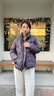 衣典零一（LEDIALYI）輕薄羽絨服女短款2025冬季女裝新款時(shí)尚高端中年小個(gè)子白鴨絨外套 灰紫色 2XL （建議145-160斤） 曬單實(shí)拍圖