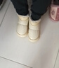 凰巣冬季保暖踩屎感高幫棉拖鞋女包跟厚底室內居家用PU皮防水月子棉鞋 高幫棉拖鞋卡其色【38-39】 曬單實(shí)拍圖