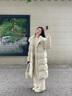 她芙（tafu）品牌女裝白鵝絨羽絨服女長(cháng)款2025冬季新款加厚過(guò)膝寬松保暖外套 科技灰 M 110-125斤 曬單實(shí)拍圖