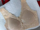莫代爾媽媽內衣女中老年人背心式文胸中年婦女大碼無(wú)鋼圈前扣胸罩薄款 芋紫+膚色 2XL 曬單實(shí)拍圖