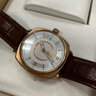 羅賓尼（LOBINNI） 男士手表全自動(dòng)機械表男夜光鏤空商務(wù)背透防水皮帶瑞士風(fēng)格腕表 玫殼白面棕皮 曬單實(shí)拍圖