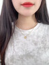 中國(guó)黃金（CHINA GOLD）【平安果】黃金項(xiàng)鏈女99足金蘋(píng)果吊墜七夕情人節(jié)禮物送女朋友老婆 足金蘋(píng)果吊墜+S925黃金色鏈子【紀(jì)念品】 曬單實(shí)拍圖