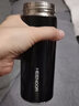 希諾（heenoor）純鈦保溫杯鈦杯高檔禮品杯男女士辦公泡茶杯大容量車(chē)載便攜水杯子 黑藍色-390ml【99%純鈦內膽】 禮盒裝 曬單實(shí)拍圖