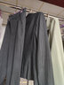 金蒂情職業(yè)裝女裝條紋小西裝套裝女高端工作服工裝面試職場(chǎng)西服正裝 灰條西裝+綠襯+西褲 M(建議90-100斤) 曬單實(shí)拍圖