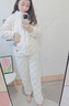 莫代爾（Madallo）珊瑚絨睡衣女春季加絨加厚大碼2025新款保暖法蘭絨秋冬季家居服 奶糖白拉鏈+立領(lǐng) M 適合體重80-100斤 曬單實(shí)拍圖