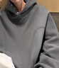 美式hiphop排扣衛衣男秋冬季外套重磅上衣痞帥連帽潮寬松情侶百搭 XLGS-Q44深灰色 2XL 曬單實(shí)拍圖
