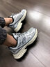 樂(lè )途（LOTTO）男復古網(wǎng)面運動(dòng)鞋2025秋冬季新款輕便厚底減震休閑跑鞋 金屬銀/淺灰 41 曬單實(shí)拍圖