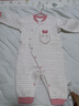 歡喜小熊 嬰兒衣服春秋保暖睡衣嬰幼兒三層夾棉哈衣爬服女寶時尚連體衣 歡樂點點-粉色 66cm (建議3-6個月身高59-66cm) 曬單實拍圖
