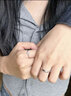 BOEAY連理枝情侶戒指女款純銀對戒鐘久久求結(jié)婚戒指表白送女朋友送老婆 999銀一見鐘情戒指一對/免費刻字 曬單實拍圖
