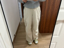 蕉內(nèi)（Bananain）【趙露思同款】氧氣505 Proof女士工裝闊腿褲三防褲子25秋冬新款 【趙露思同款】淺沙白 M 曬單實拍圖