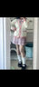 UKCF【四件套裝】秋冬季jk制服學(xué)院風(fēng)蝴蝶結針織開(kāi)衫毛衣+襯衫百褶裙 [四件套]襯衫+粉毛衣+百褶裙+ L 曬單實(shí)拍圖