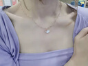 紀(jì)思梵（CHEESEFAN）輕奢心有靈犀項鏈女吊墜周年紀(jì)念日生日七夕情人節(jié)禮物送女友老婆 心有靈犀項鏈-藍寶石 曬單實拍圖